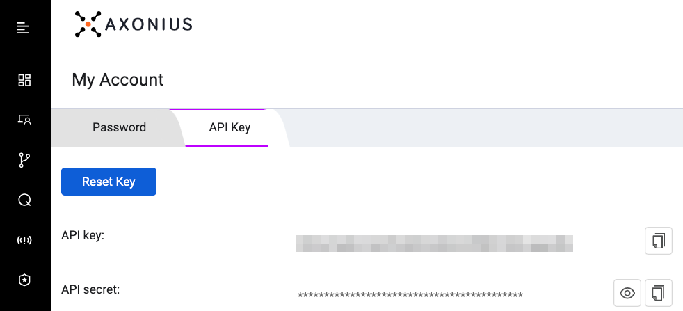 Axonius API keys