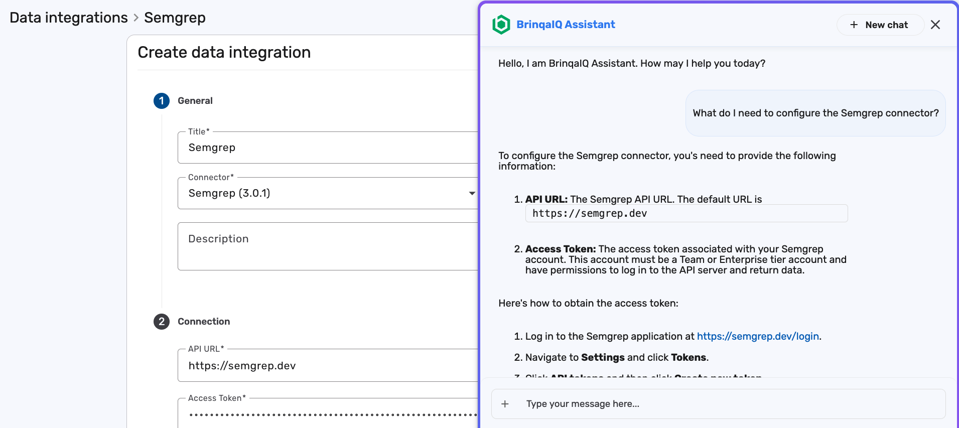 BrinqaIQ Documentation Assistant Example