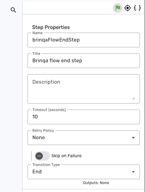 Step configuration panel
