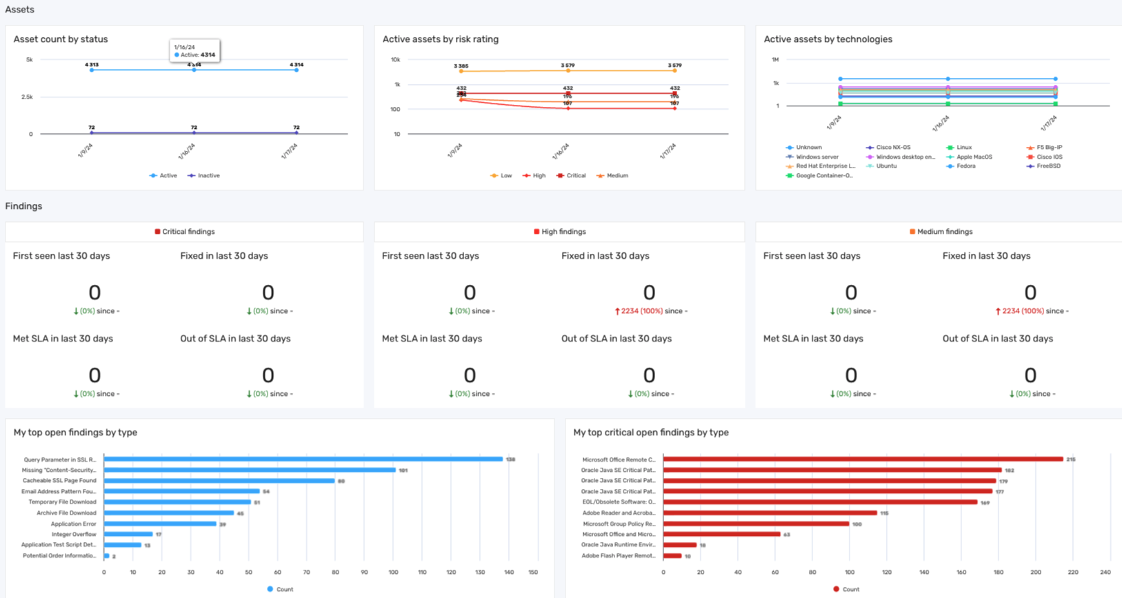 Risk owner dashboard monitor panel