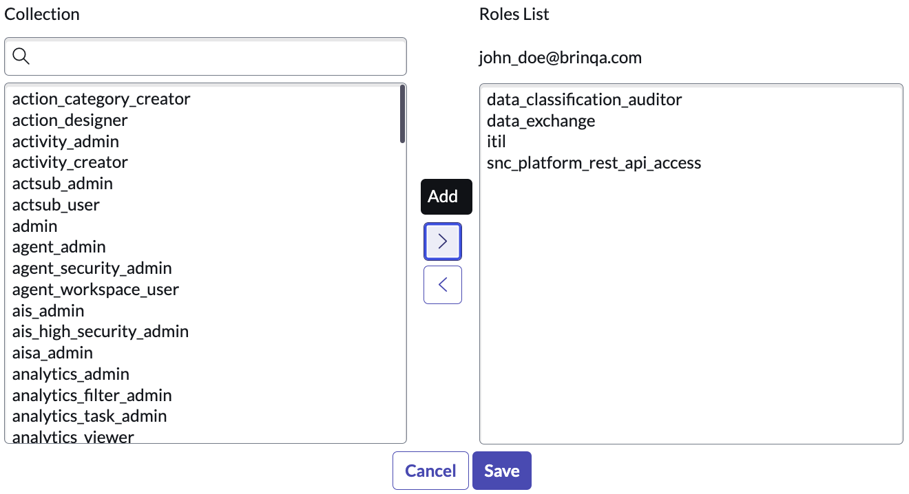 ServiceNow user roles