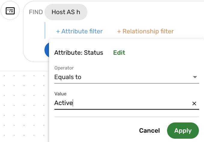Host attribute filters